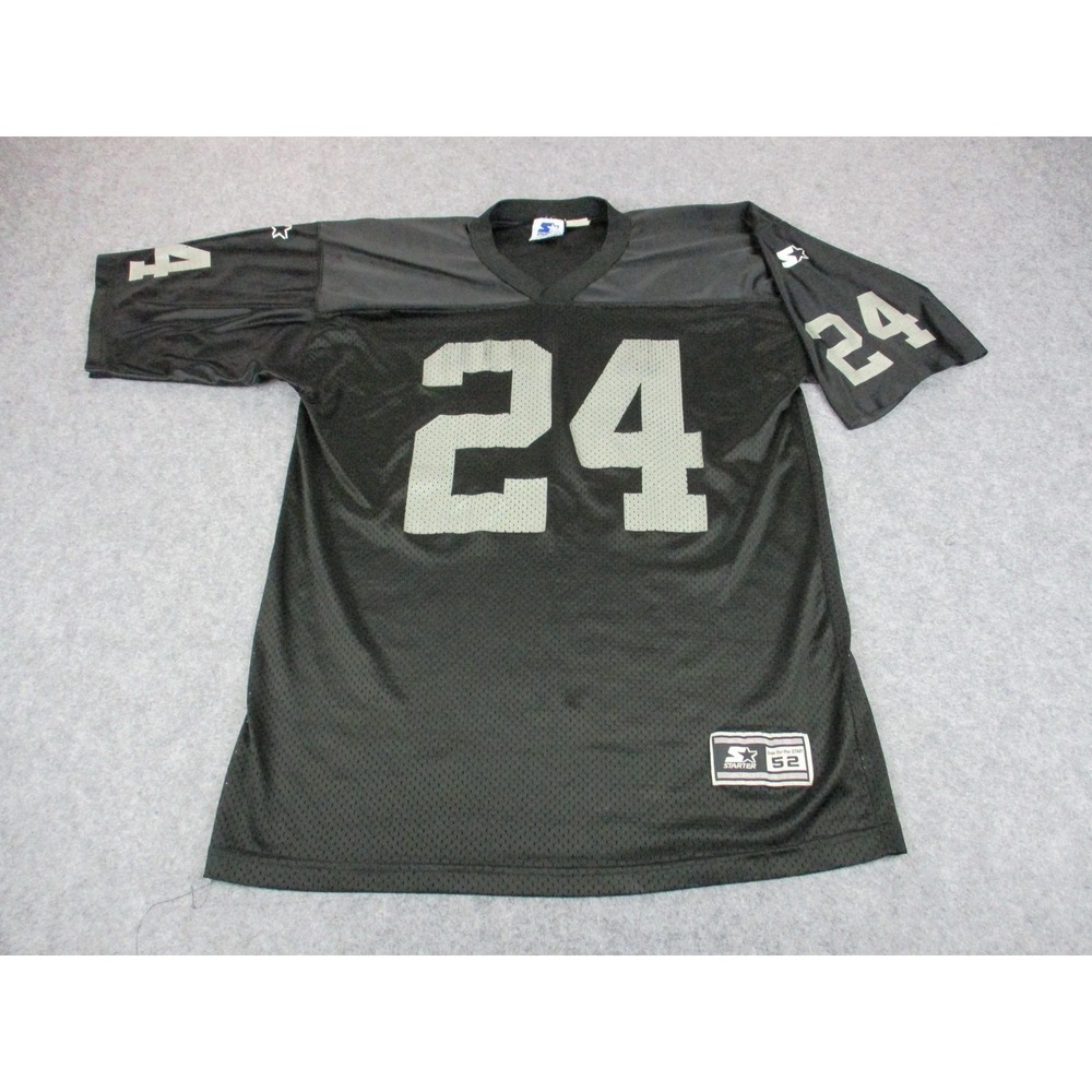 VTG Charles Woodson Oakland Raiders Football Jersey Men XL Black NFL Starter 90s
